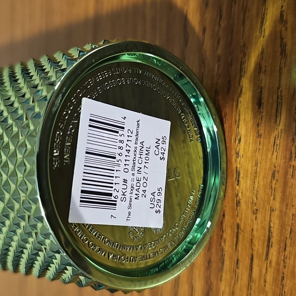 STARBUCKS Holiday 2023 Green Studded 24oz Tumbler NEW - Picture 6 of 6